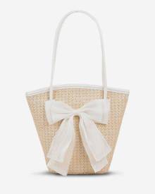 Zaful Bowknot Straw Beach Casual Tote Bag