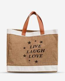 Zaful Star and Letter Print Straw Tote Bag