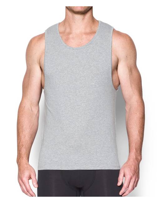 FLAROVAN %100 Cotton Men’s Tagless A-Shirt Undershirt Top Tank Athletic Fit White 3 Pack