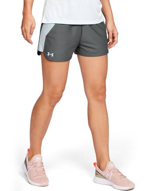 Under Armour Womens Play Up Slit Color Block Shorts 