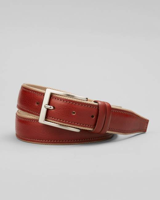 beige leather belts