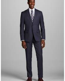 JoS. A. Bank Men's 1905 Collection Tailored Fit Plaid Suit, Blue, 38 Long