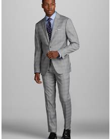 JoS. A. Bank Men's Slim Fit Suit Separates Plaid Jacket, Light Grey, 38 Short
