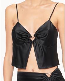 Cami NYC Racer Charmeuse Cami - Black