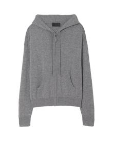 Nili Lotan Women's Emmaline Hooded Front Zip Sweater Top in Grey size XS Nili Lotan Women's Emmaline Hooded Front Zip Sweater Top in Grey size XS
