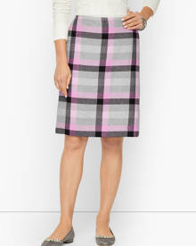 Dreamy Plaid A-Line Skirt - Violet Tulle - 2 Talbots