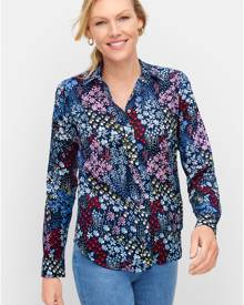 Cotton Button Front Shirt - Twinkle Floral - XS Talbots Cotton Button Front Shirt - Twinkle Floral - XS Talbots
