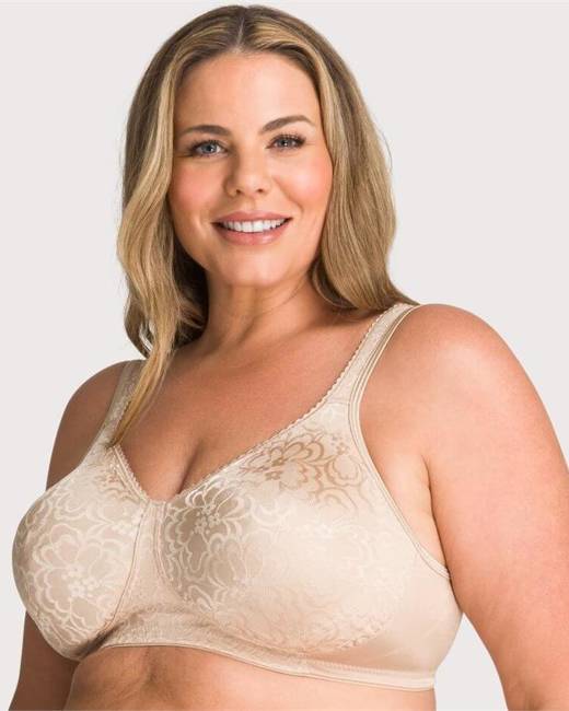 Exquisite Form Fully Back Close Longline Wire-Free Bra - Beige