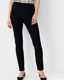 Tall Curvy Sculpting Pocket High Rise Skinny Jeans in Jet Black Wash