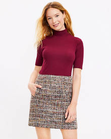 Loft Tweed Pocket Skirt