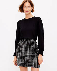 Loft Shimmer Tweed Pocket Skirt