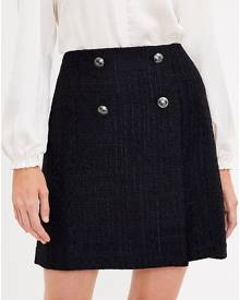 Loft Tall Tweed Button Wrap Skirt