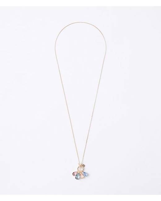Loft Delicate Bow Necklace Goldtone Women's