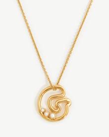 Chubby Pearl Initial Pendant Necklace - Initial G 18ct Gold Plated Vermeil/Pearl Chubby Pearl Initial Pendant Necklace - Initial G 18ct Gold Plated Vermeil/Pearl