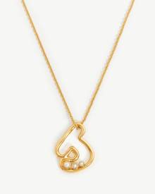 Chubby Pearl Initial Pendant Necklace - Initial J 18ct Gold Plated Vermeil/Pearl Chubby Pearl Initial Pendant Necklace - Initial J 18ct Gold Plated Vermeil/Pearl