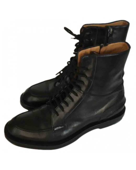 Gucci Laceup Military Boot in Black for Men