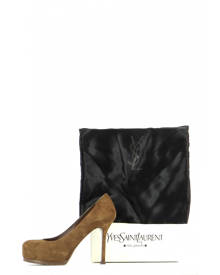 Yves Saint Laurent brown Leather Heels