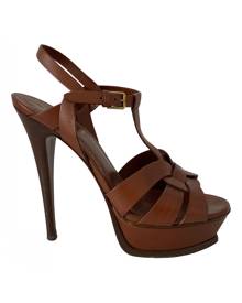 Yves Saint Laurent camel Leather Sandals