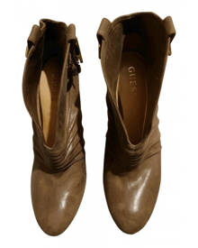 Guess camel Leather Ankle Boots