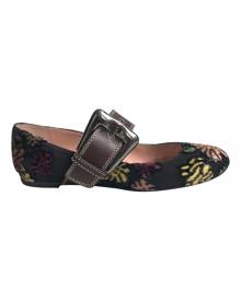 Rochas black Cloth Ballet Flats
