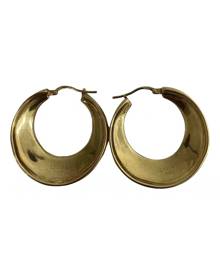 Celine Wide Hoop Earrings in Metallic