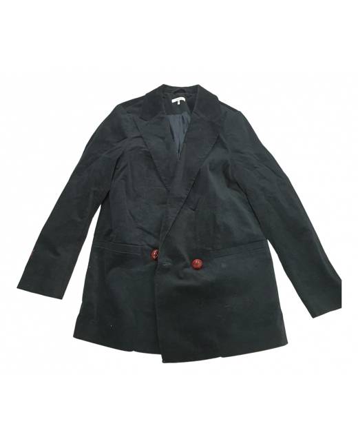 Black Ganni Synthetic Double-breasted Cropped Jacket in Nero - Save 12% Womens Jackets Ganni Jackets 