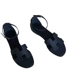 Hermès black Leather Sandals