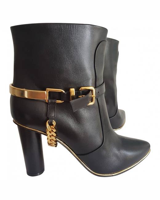BALMAIN Leather buckled boots BALMAIN Leather buckled boots