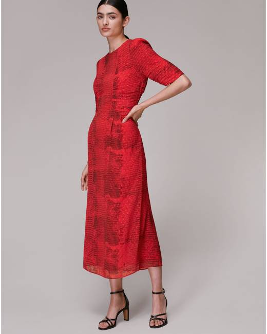 whistles lina dobby sleeve dress