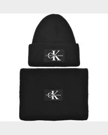 Calvin Klein Jeans Hat And Scarf Gift Set Black
