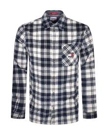 Tommy Jeans Checked Corduroy Shirt White