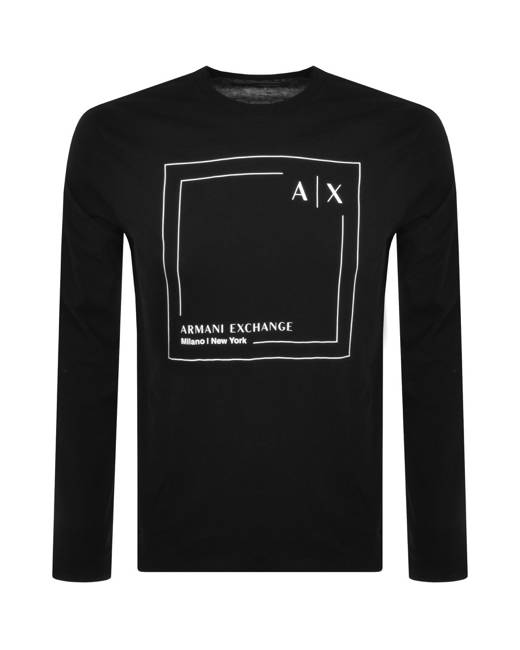 Armani long sleeve shop t shirt white