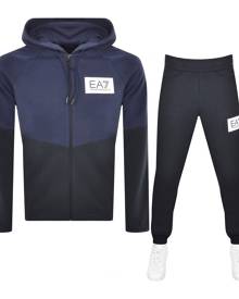 EA7 Emporio Armani Hooded Tracksuit Blue