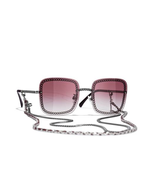 Chanel - Square Sunglasses - Pink Gold - Chanel Eyewear - Avvenice