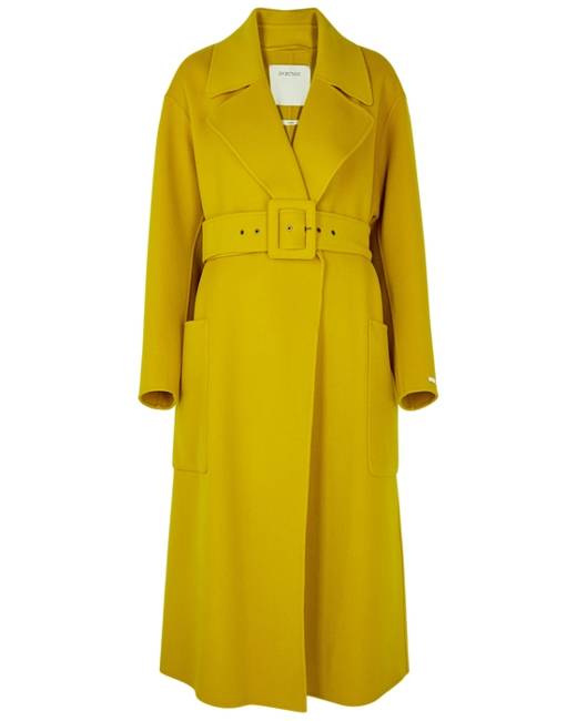 yellow trench coat