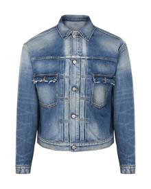 Maison Margiela Blue Distressed Denim Jacket