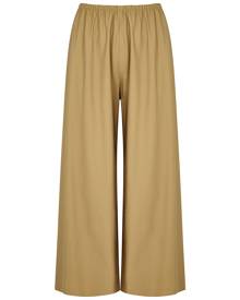 THE ROW Ariel Camel Wide-leg Cotton Trousers