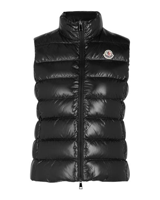 Moncler Synthetic Green Ghany Padded Gilet Womens Clothing Jackets Waistcoats and gilets 
