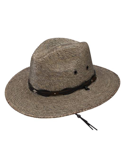 Accessoires Hoeden & petten Vissershoeden Stetson Feather Trim Toyo Western Straw Hat Women/Men sun hat made of Straw 