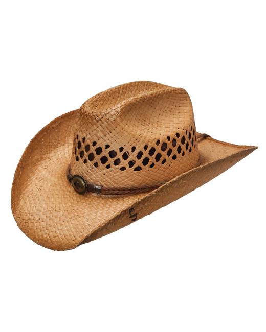 Stetson Diaz Outdoor Western hat for Men Summer/Winter Chinstrap and Flexible Brim with Cotton in Washed-Out/Distressed Design Cowboy hat Factor 40+ UV Protection 