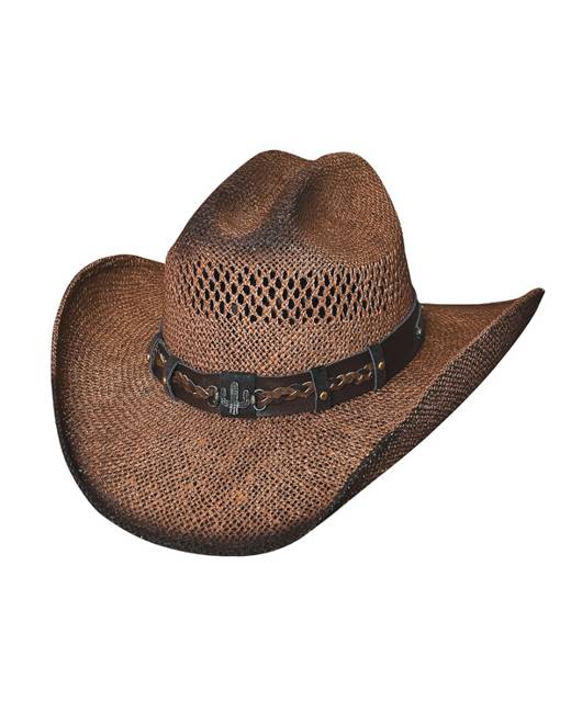 BULLHIDE Montecarlo Noir Cowboy Western chapeau de paille-Pure pays USA stetson 