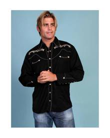 Scully Gold Embroidery Note - Mens Western Shirt