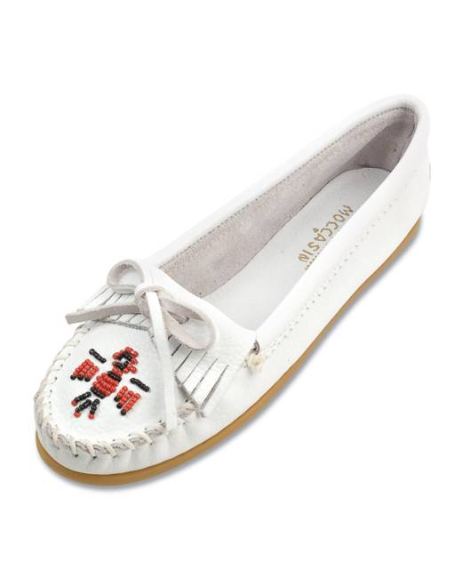 White moccasins sale