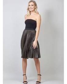 Izabel London Animal Print Pleated Skirt