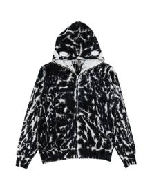 Bape Tie Dye Shark Full Zip Hooded Sweatshirt - Large