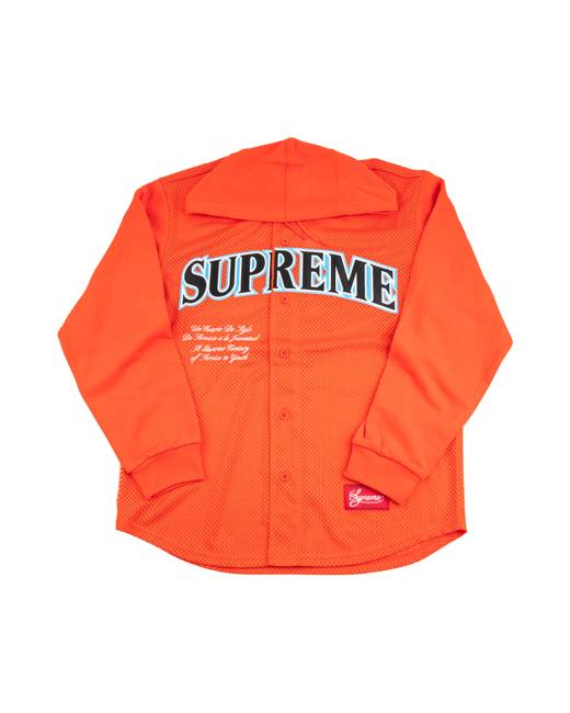Supreme Mesh Baseball Hoodie Supreme Mesh Hooded L/S