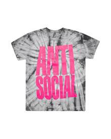 Anti Social Social Club Heatwave Tie Dye T-shirt 'Black' - Large