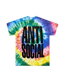 Anti Social Social Club Heatwave Tie Dye T-shirt 'Rainbow' - Small