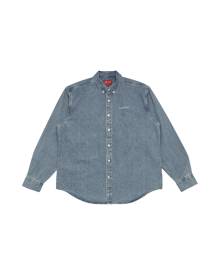 supreme logo denim shirt