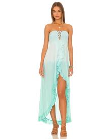 Tiare Hawaii Flynn Maxi Dress in Teal. Size S/M.